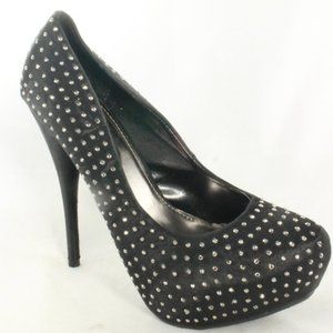Kayleen by Los Angeles Black Platform Heels New